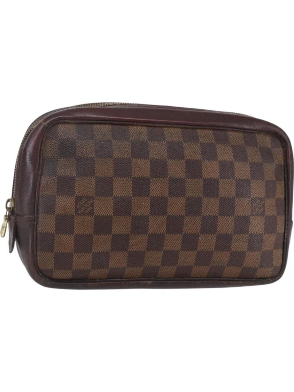 LOUIS VUITTON Damier Ebene Trousse Toilette25 Clutch Bag N47624